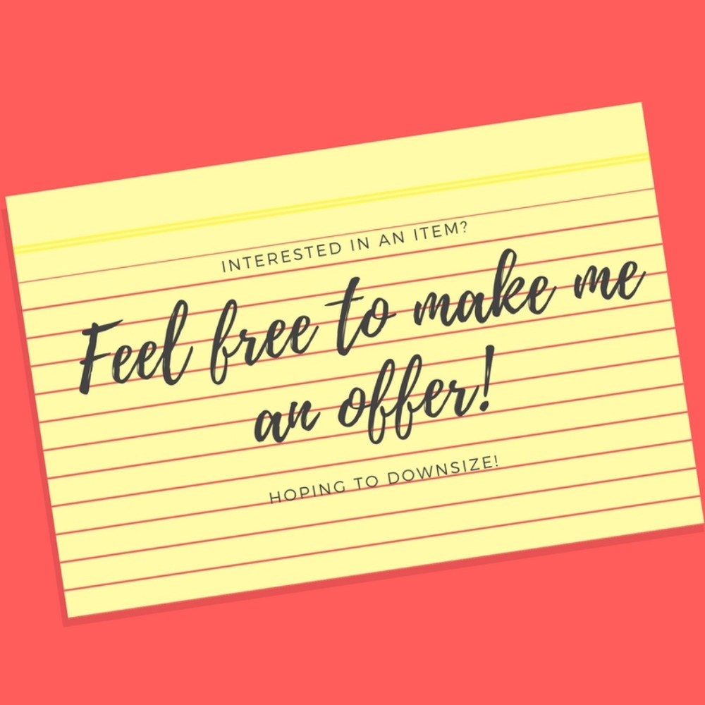 Interested in something? Make me an offer!